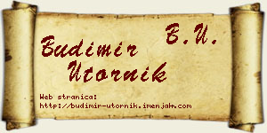 Budimir Utornik vizit kartica